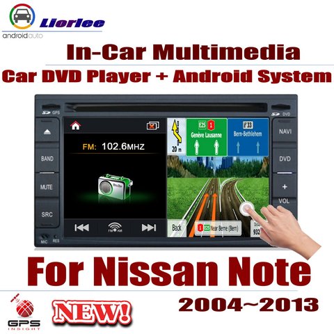 Sistema de navegación GPS para Nissan Note (E11) /2004-2013 Tone, reproductor Android para coche, DVD, pantalla HD, Radio Estéreo, Multimedia integrada ► Foto 1/5