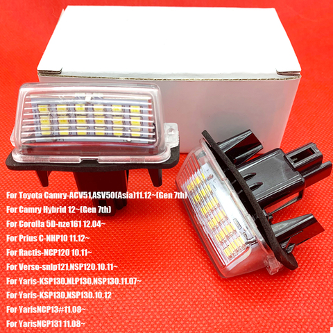 Número de LED de luz de la licencia para Toyota Camry 50 placa de número de para Peugeot Citroen 207, 306, 307, 406, 407 C3 para yaris ► Foto 1/6