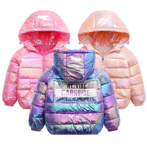 Chaquetas de plumón de pato blanco para niños y niñas, ropa deportiva a la moda, prendas de vestir, abrigo cálido para invierno, 2-9 años ► Foto 1/6