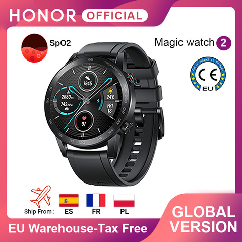 En stock Versión global Honor Magic Watch 2 Reloj inteligente Bluetooth 5.1 Reloj inteligente Oxígeno en sangre 14 días Impermeable MagicWatch 2 ► Foto 1/6