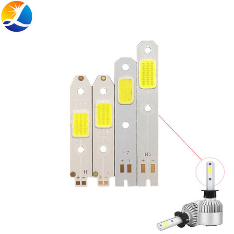 4 unids/lote S2 faro de coche COB Chip LED fuente de luz para DIY S2 Auto faro H1 H3 H7 H4 alta baja y haz bombilla 6500K blanco COB lámpara ► Foto 1/6