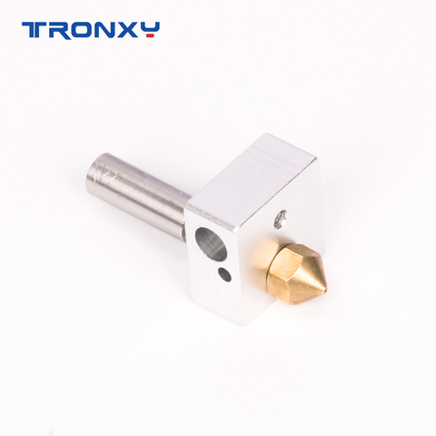 Tronxy-pieza de impresora 3D Hotend para X5SA XY-2 PRO, bloque calentado de 20x20x10mm, garganta de M6, boquilla de 7x31mm, extremo de 0,4mm para filamento de 1,75mm ► Foto 1/6