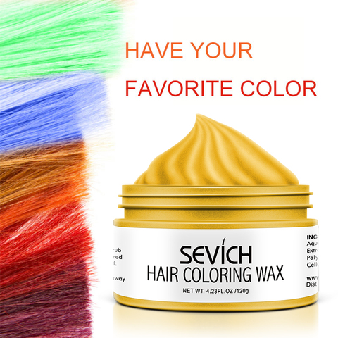 Sevich 9 colores cera de pelo fácil de lavado Color de pelo cera Color de cabello temporal arcilla pelo una vez DIY tinte Color de pelo de barro ► Foto 1/6