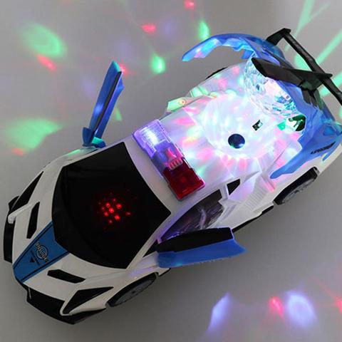 Rotación automática de 360 grados con luz musical, modelo de automóvil de policía, juguete para regalo para niños ► Foto 1/6