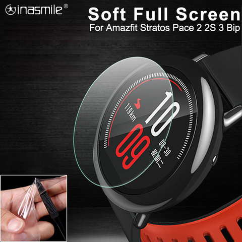 Suave Protector de pantalla completa para Huami Amazfit Stratos 2s 2 ritmo Bip banda 2 punto GTR 3 protector de reloj inteligente accesorios de la cubierta ► Foto 1/6