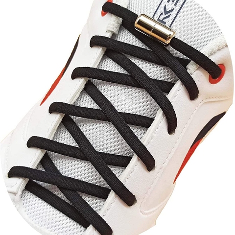 Cordones de bloqueo de cordones fáciles de quitar, 21 colores, cápsula redonda, Metal elástico, adecuado para todos los zapatos, zapatillas, Lazy Lace ► Foto 1/6