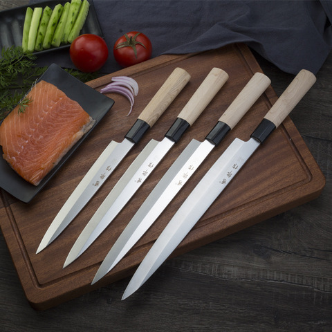 Cuchillo japonés de acero de alto carbono para cortar pescado, Sashimi, Sushi, cuchillo de cocina de carnicero, herramientas de cocina ► Foto 1/6