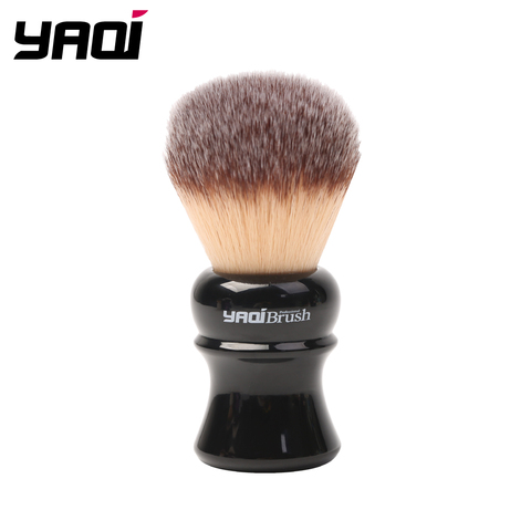 Yaqi negro de 24mm amarillo mango pelo sintético nudo brocha de afeitar mojada ► Foto 1/6