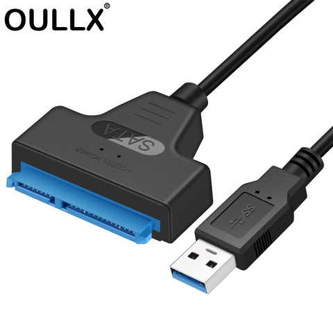 Cable USB 3,0 a SATA, 22 pines para disco duro externo SSD HDD de 2,5 pulgadas, adaptador Sata III ► Foto 1/6