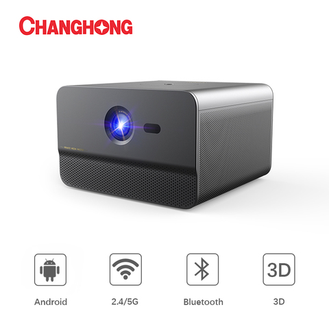 Changhong M3000 DLP proyector Full HD 800 ANSI 1080P con 3 + 32gb Android Wifi de cine en casa de apoyo 3D 4K TV proyector HDMI ► Foto 1/6