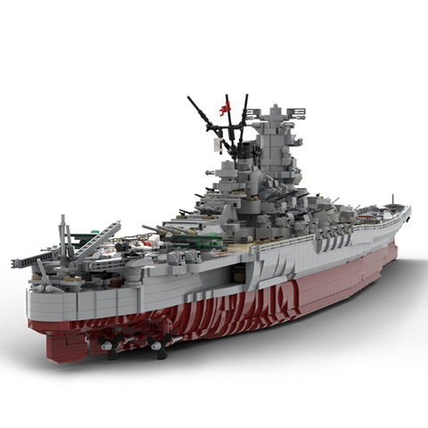 IJN-bloques de construcción de buque de la Marina para niños, juguete de piezas de bloques de construcción del ejército, Yamato 1:200 ► Foto 1/1