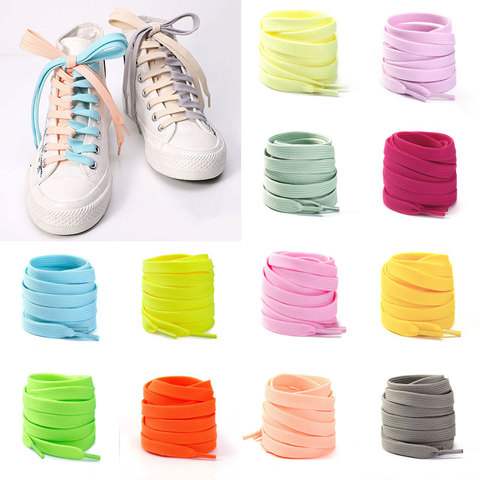 Cordones de zapatos planos clásicos, 21 colores, DOBLE TEJIDO calado, 60cm, zapatillas deportivas informales, zapato plano cordones ► Foto 1/6