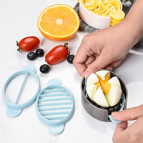 Cortador de huevos para hornear herramienta rebanadora de huevos multifuncional, utensilios 3 en 1 para cortar huevos, separador de huevos, utensilios de cocina ► Foto 1/6