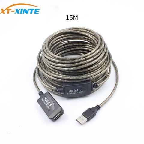 Cable de extensión USB 2,0, extensor macho a hembra, repetidor activo, 5M, 10M, 20M ► Foto 1/6