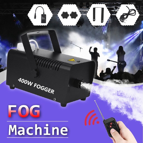 Máquina de niebla, máquina de humo DJ de 400W con Control remoto inalámbrico, nebulizador de escenario para fiestas navideñas, eyector de niebla ► Foto 1/6