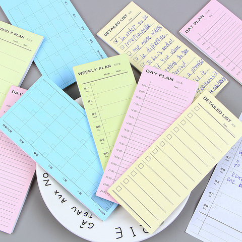 Uds diario semanal mes planificador lista portátil pequeño libro Bloc de notas adhesivas papelería de la escuela suministros ► Foto 1/6