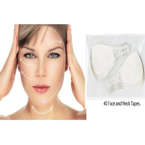 40 unids/set fino e Invisible cara adhesivos faciales línea Facial arrugas flácida la piel en forma de V Estiramiento Facial para cara ► Foto 1/6