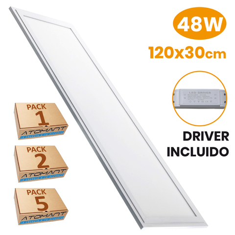 LED ATOMANT® 48W 120x30 4400LM Panel LED Slim A++ Lampara Techo Iluminación luces luz decoración rectangular desmontable ► Foto 1/6