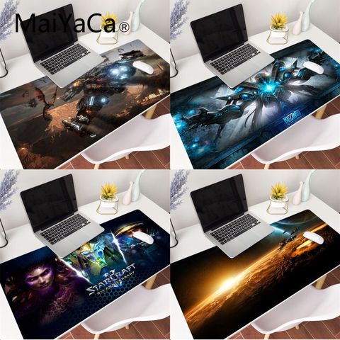 MaiYaCa-alfombrilla de ratón Starcraft 2 antideslizante, accesorios de goma duraderos para juegos, 70x30cm, xxl, 80x30cm, alfombrilla de ratón para juegos ► Foto 1/6