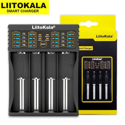 Liitokala Lii-402 Lii-202 100 18650 cargador 1,2 V 3,7 V 3,2 V 3,85 V AA/AAA 26650 de 10440 de 16340 NiMH de litio cargador inteligente de la batería ► Foto 1/6