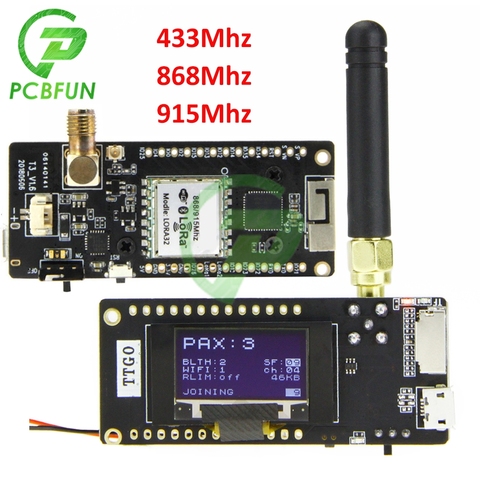 LoRa32 V2.1 433Mhz 868Mhz 915Mhz ESP32 LoRa OLED 0,96 tarjeta SD en pulgadas WIFI Bluetooth módulo inalámbrico ESP-32 SMA IP5306 SPI Interfac ► Foto 1/6