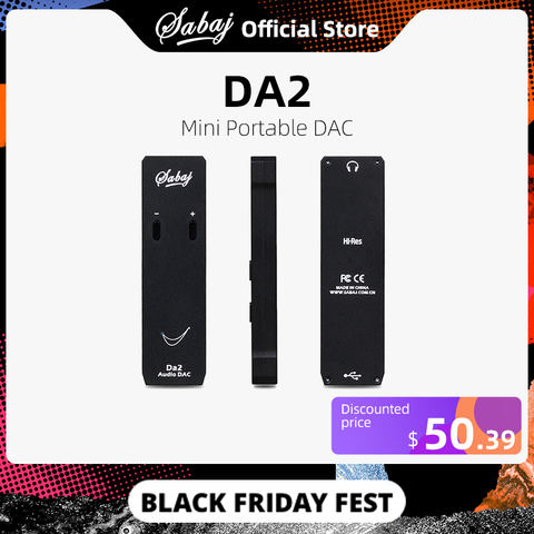 Sabaj Da2 portátil DAC USB con amplificador de auriculares 2in1 32bit/768 kHz Mini USB DAC AMP para PC/ mac o teléfono celular OTG ► Foto 1/6