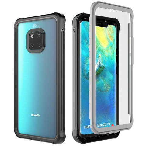 Mate20 Pro-Funda de cristal para Huawei Mate 20 Pro, Panel trasero transparente, protección 360, a prueba de golpes ► Foto 1/6