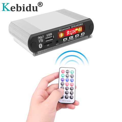 KEBIDU-placa decodificadora con carcasa de aluminio, 12V, MP3, WMA, Bluetooth, soporte de caja de aluminio, módulo de Audio USB/TF/FM, grabación de llamadas, pantalla a Color ► Foto 1/6