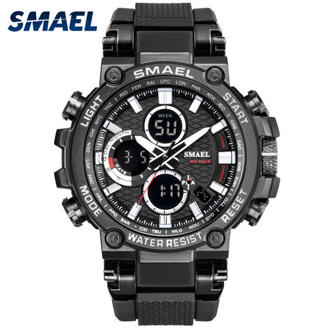 Reloj SMEAL para hombre, reloj Digital resistente al agua, relojes militares para hombres, reloj de pulsera LED para hombres, reloj deportivo 1803, reloj Masculino ► Foto 1/6