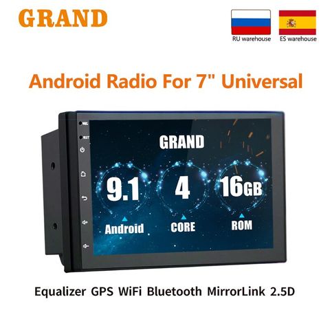 Reproductor Multimedia con GPS para coche, autorradio Universal con pantalla táctil de 7 pulgadas, 2.5D, Radio de coche Android 2 Din, para Toyota, Nissan, Lada, Hyundai ► Foto 1/6