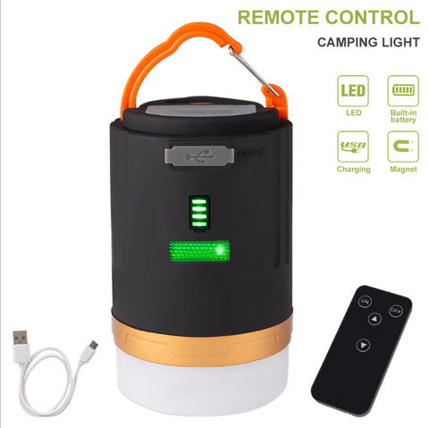 Luz LED de Camping con Control remoto recargable por USB, lámpara de emergencia portátil con batería de 4800mah para exteriores ► Foto 1/6