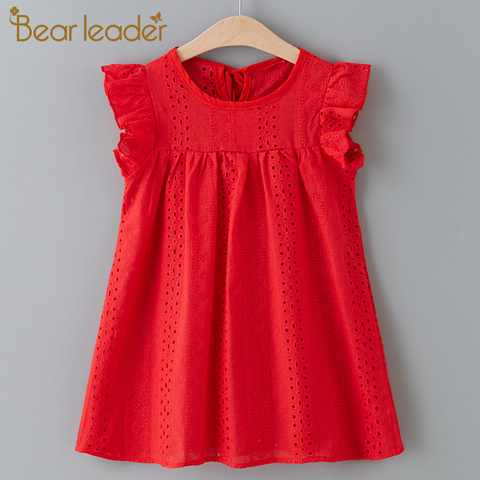 Bear Leader-vestido de fiesta calado para niñas, ropa informal para niñas de 3 a 7 años ► Foto 1/6