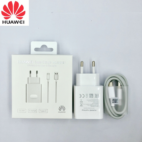 ¡HUAWEI Super cargador Mate 9 10 amigo 20Pro P20 sobrecargar rápido viajes adaptador de pared 4.5V5A/5V4! Cable USB 3,0 tipo C 5A ► Foto 1/5