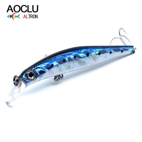 AOCLU wobblers-Cebo duro de gran calidad, 7 colores, 80mm, 7,5g, sábalo, Crankbait, señuelo de pesca, lubina, aparejos de agua dulce y salada ► Foto 1/6