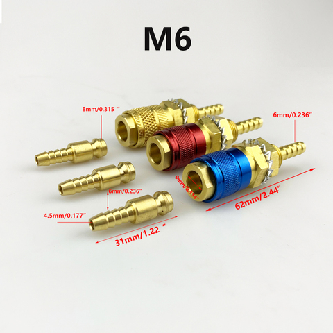 Adaptador de Gas refrigerado por agua, conector rápido para enchufe de antorcha de soldadura soplete de soldadura TIG o MIG ► Foto 1/5