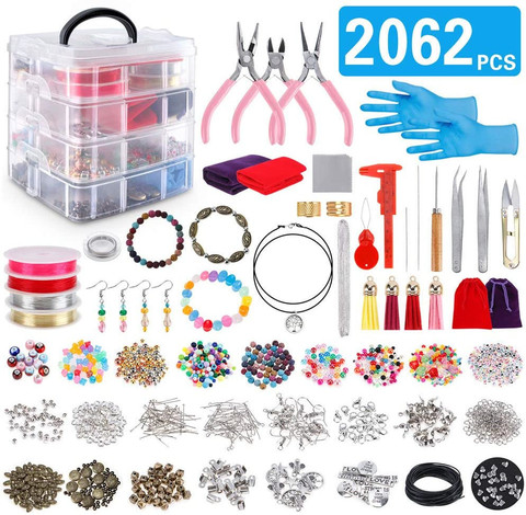 Kit de suministros para fabricación de joyas, accesorios de joyería, cuentas de Cuentas de letras, Material para manualidades ► Foto 1/6