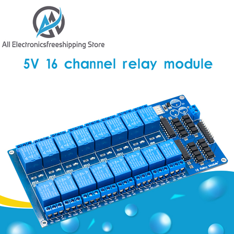 Módulo de canal de relé para arduino ARM, placa electrónica de relé, aislamiento optoacoplador, 5V, 16, PIC, AVR, DSP ► Foto 1/6