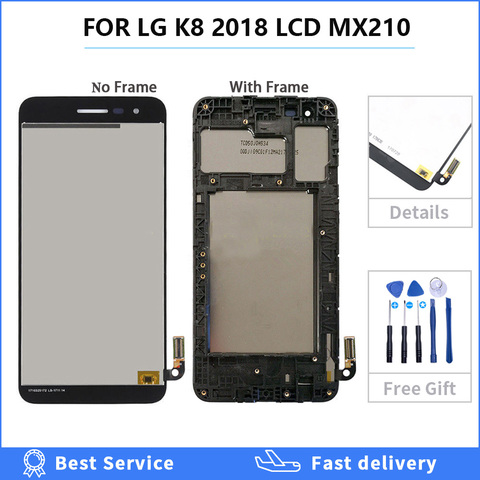 Pantalla LCD de 5,0 pulgadas para LG K8 2022 SP200 MX210 MX210HM Aristo 2 Plus, repuesto de montaje de digitalizador con pantalla táctil, No/con marco ► Foto 1/6