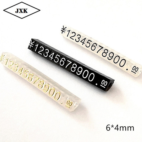X 6*4mm soportar precio etiqueta de precio para joyería reloj Precio de precio Mini cubos numéricos dólar euro Precio tienda de pantalla Precio de marca ► Foto 1/6