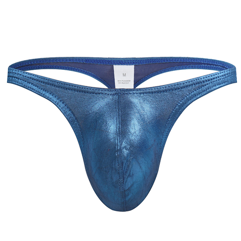 Tanga de Color brillante para hombre, ropa interior Sexy Gay de cuero PU, bañador, Tanga, traje de baño, Bikini Porno, baúl de baño ► Foto 1/6