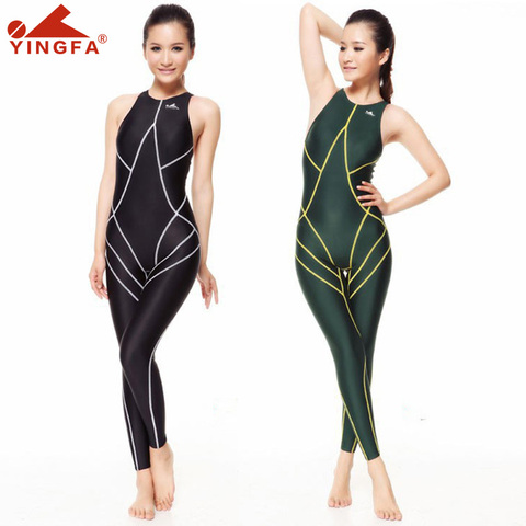 Yingfa-bañador impermeable resistente al cloro para mujer, traje de baño de cuerpo completo, gran oferta, 977 ► Foto 1/6