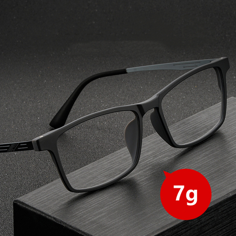 Gafas ultraligero de titanio puro para hombre, montura grande TR90, marco completo, cómodas, para miopía, 8883 ► Foto 1/6