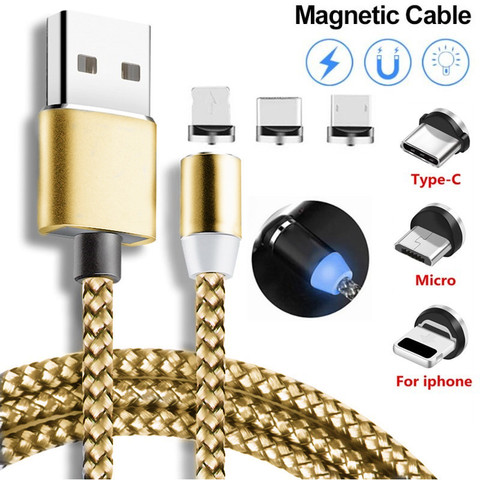 Rápido magnético Cable de carga para Xiaomi Redmi 7 6 6A 5 Plus 4A 4X nota 5A 4 5 7 Pro S2 Mi 9 SE A1 A2 8 Lite para iphone Huawei ► Foto 1/6