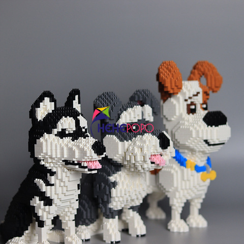 2000 + Uds 16013 Mike perro bloques de construcción diamante Micro partículas pequeñas ortografía juguete perro mascota de modelo juguetes para niños regalos ► Foto 1/6