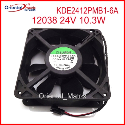 Ventilador inversor de refrigeración, KDE2412PMB1-6A gratis, 12038, 24V, 10,3 W, 120x120x38mm, 2 cables, 2 pines ► Foto 1/6