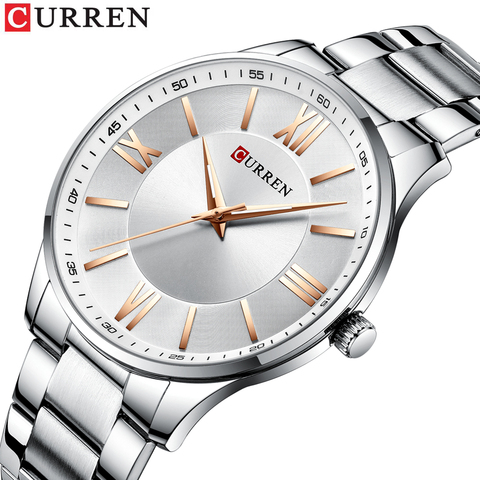 Curren-reloj deportivo de lujo para hombre, cronógrafo de cuarzo, resistente al agua, de acero inoxidable, estilo informal ► Foto 1/6