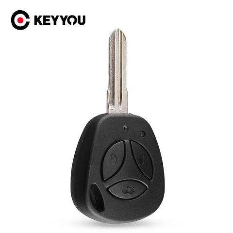 KEYYOU-carcasa de llave de coche para Lada Priora Kalina Vesta, llave de mando a distancia vacía, 3 botones, sin cortar ► Foto 1/6