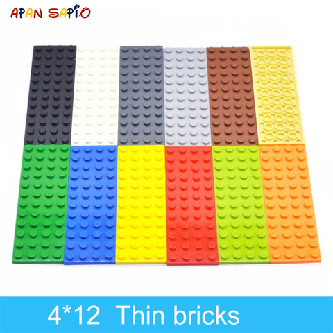 Bloques de construcción DIY para niños, figuras finas de bloques de construcción, tamaño creativo, educativo, Compatible con lego, juguetes de plástico, 4x12 puntos, 10 Uds. ► Foto 1/6