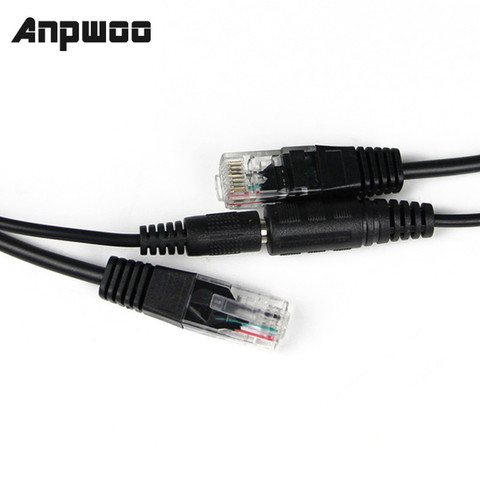 Anpwoo caliente de Cable POE pasivo de Cable adaptador de Ethernet inyector divisor POE módulo de fuente de alimentación 12 v 48v para cámara IP ► Foto 1/3