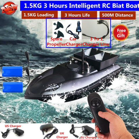 180Mins 500m RC distacno Auto RC Control remoto pesca cebo barco Speedboat buscador de peces barco con cargador UE cargador EE. UU./Reino Unido ► Foto 1/6